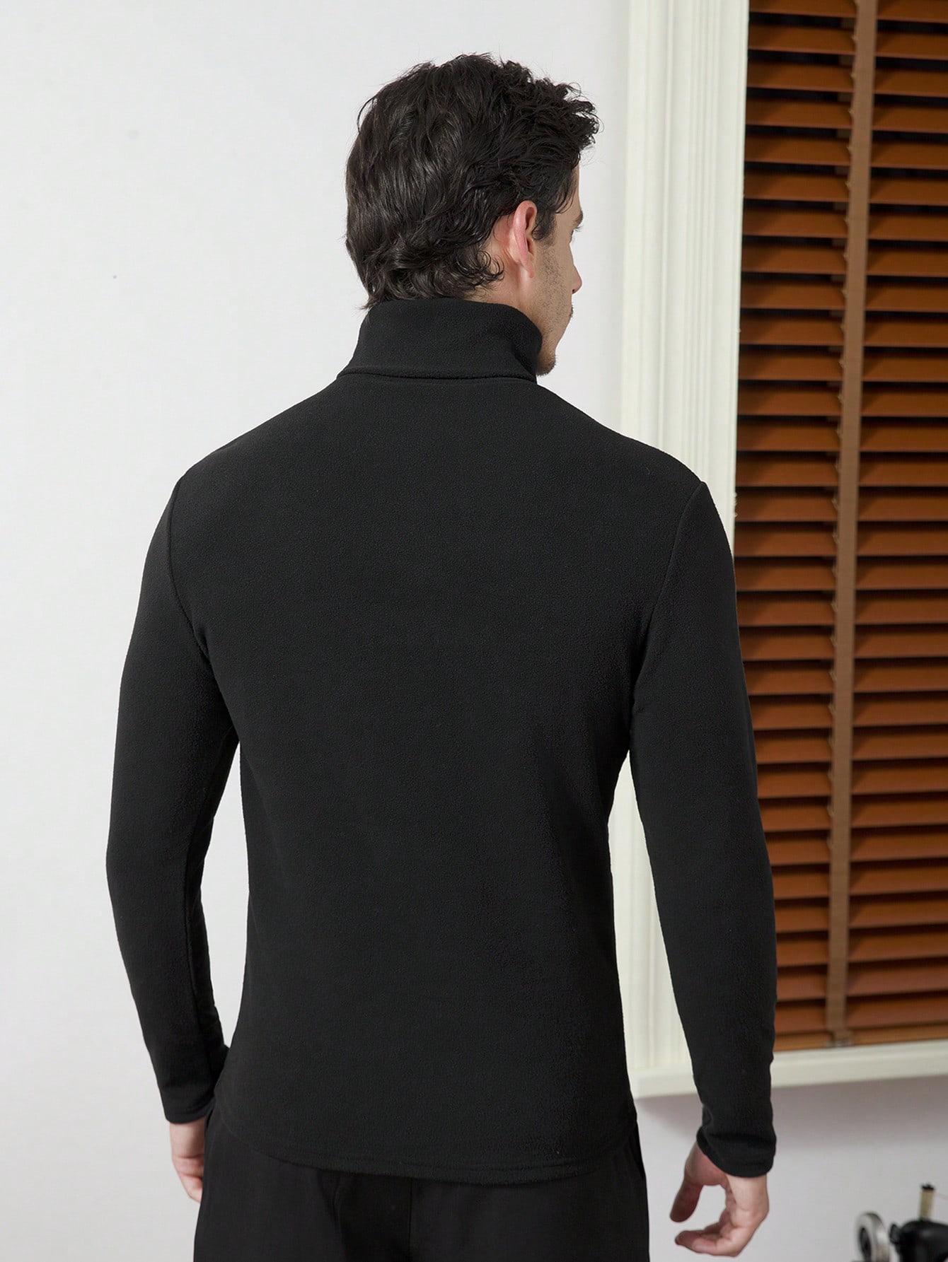 Men's Black High-Neck Long Sle - Base Layer Top review and price