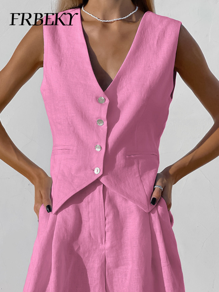 New Cotton Linen Vest Short Se - Sleeveless Undershirt review and price