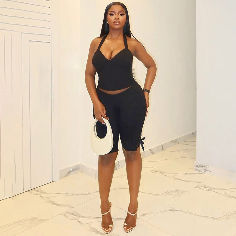 Women Solid 2 Piece Set Summer - Suspender Tank Top review and price