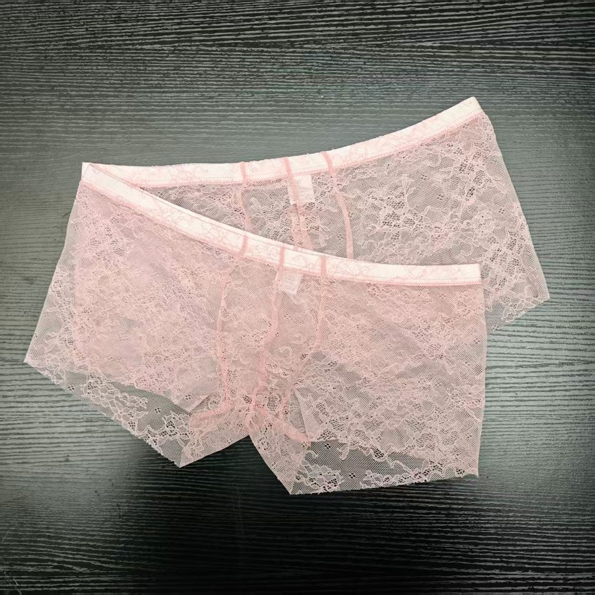 2PCS PACK Man's Pink Lace Brie - Boxer Brief Pack Cotton review and price