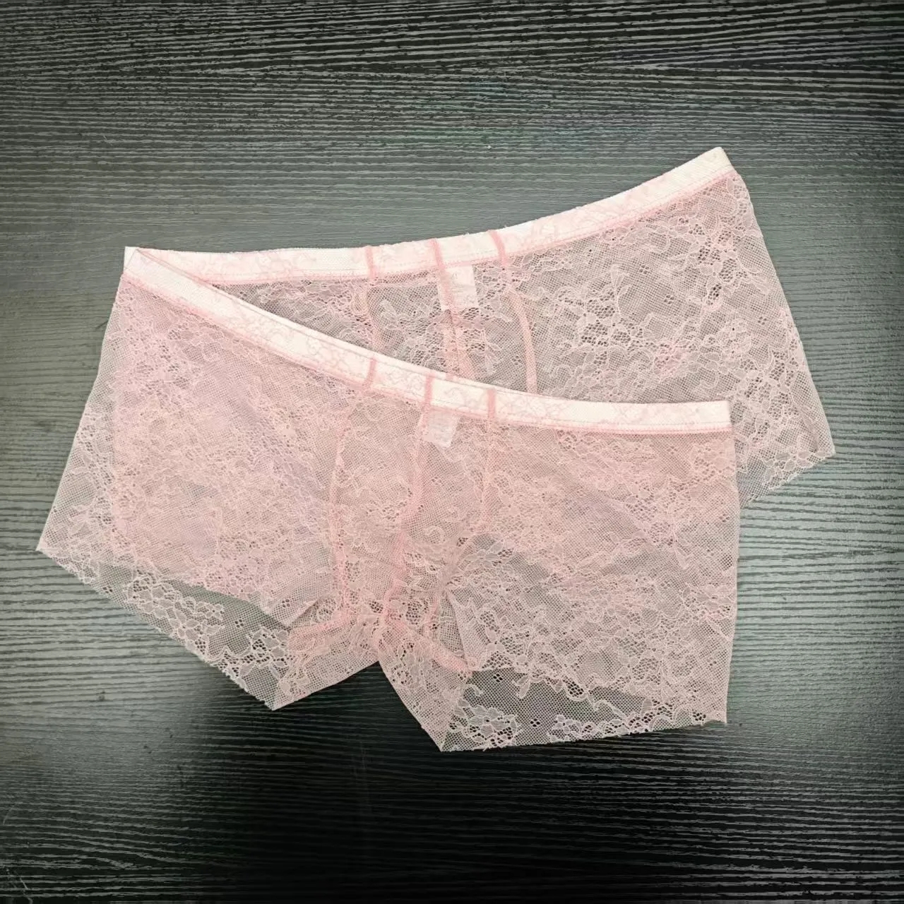 2PCS PACK Man's Pink Lace Brie - Boxer Brief Pack Cotton review and price