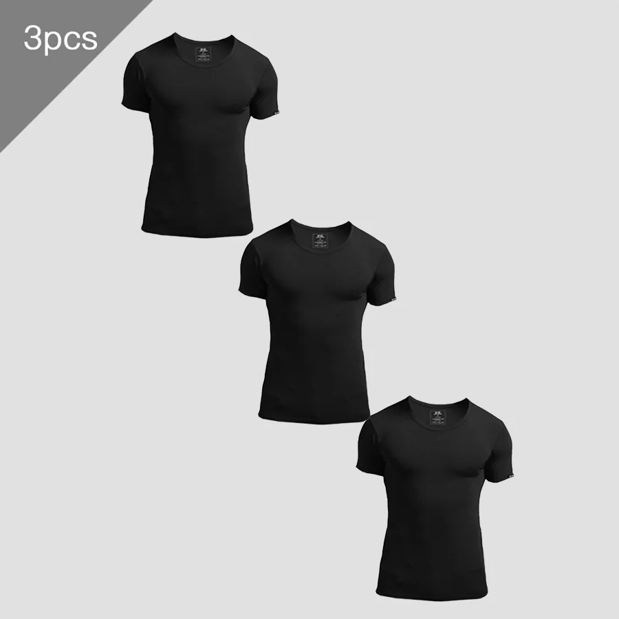 3PCS Men's Summer Short Sleeve - Undershirt Crew Neck review and price