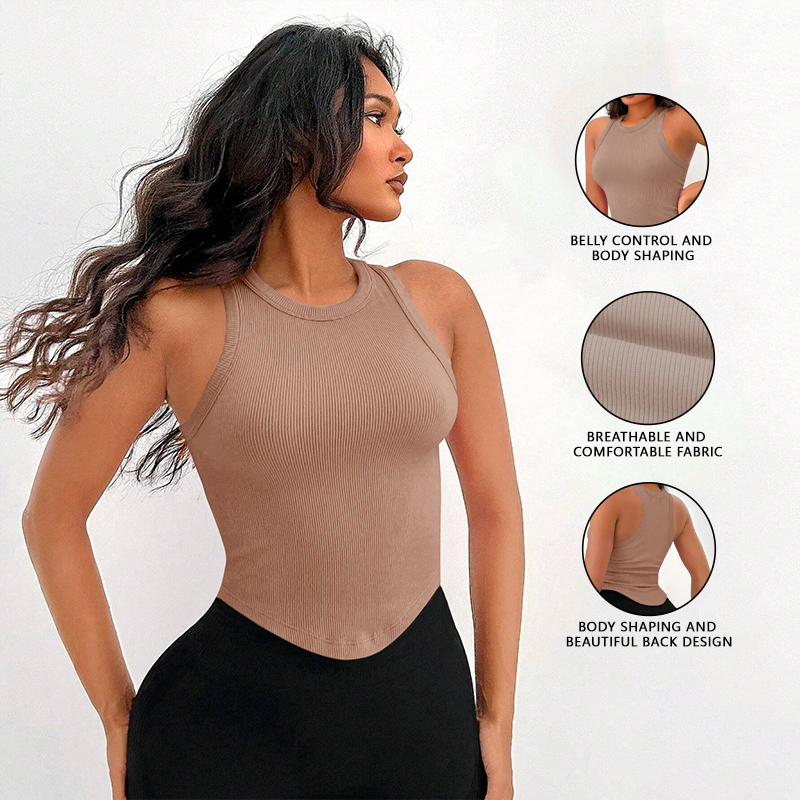 Womens Ribbed Racerback Curved - Tank Top Ribbed review and price