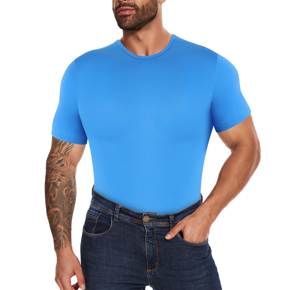 Short Sleeve Full Body Shaper  - Undershirt Crew Neck review and price