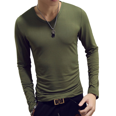 V Neck Mens T Shirts Plain Lon - Undershirt Crew Neck review and price