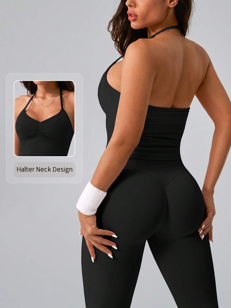 Womens Ribbed Elastic Halter N - Tank Top Ribbed review and price