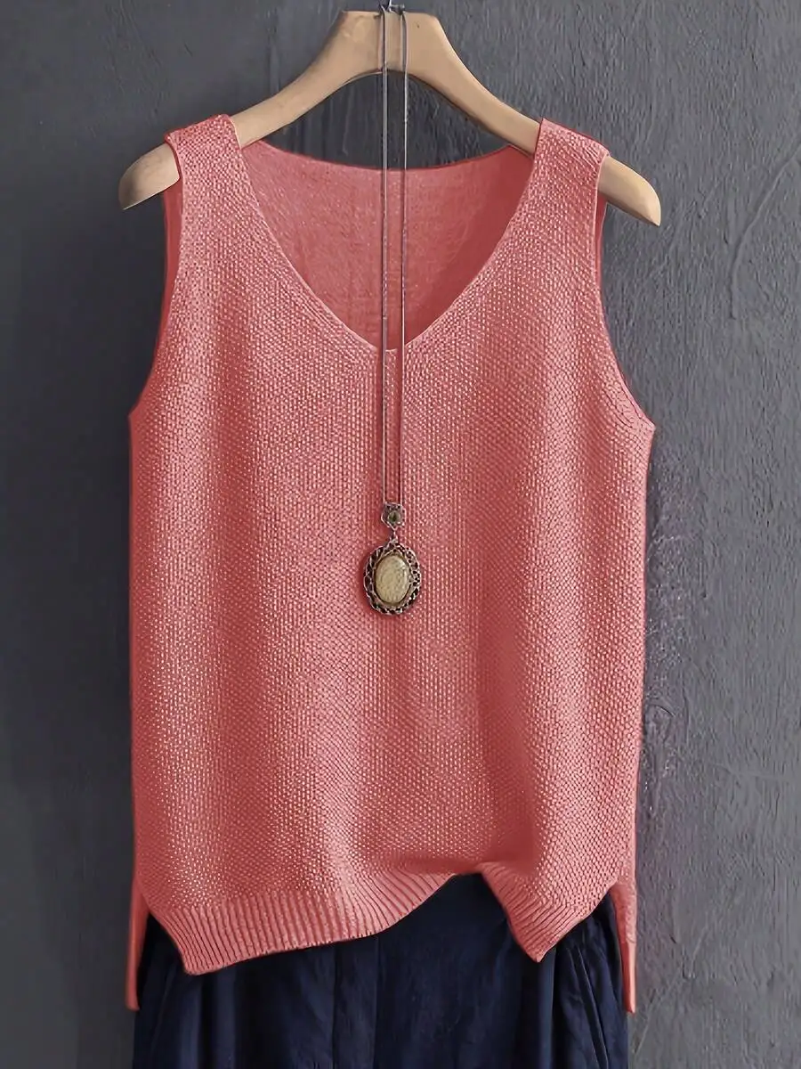 Womens Sleeveless Knitted Cami - Sleeveless Undershirt review and price
