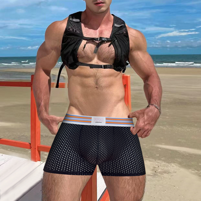 Fashionable Freely Detachable  - Mesh Sport Boxer review and price