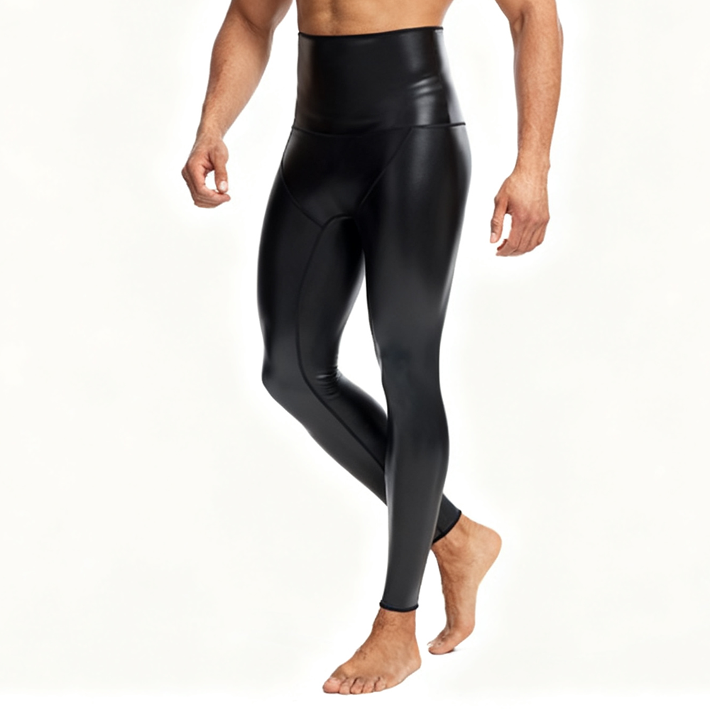 Sexy Men PU Leather Long Pants - Compression Long Pant review and price