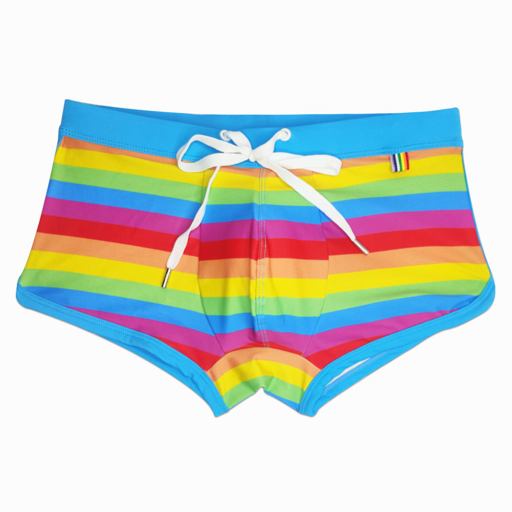 Rainbow Striped Men's Swimming - Trunk Breathable Men review and price