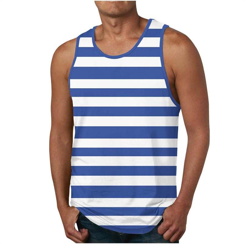 Men's Stripe Tank Tops Summer  - Undershirt Crew Neck review and price