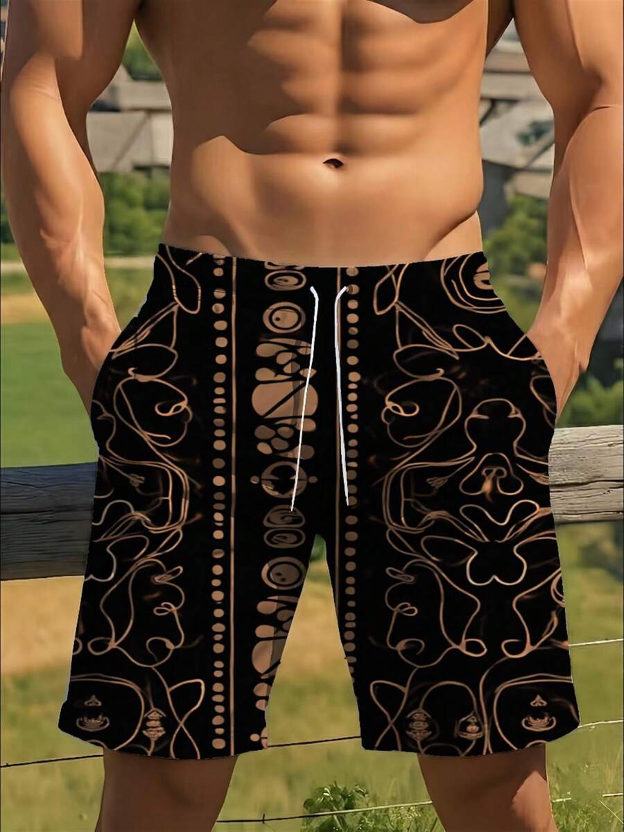Mens Abstract Geometric Print  - Trunk Breathable Men review and price